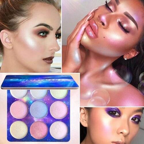 Makeup Eyeshadow Pallete 9 Colors Shimmer Matte Pigment Glitters Makeup eye Shadow Palette brushes Eyeshadow Palette Cosmestics
