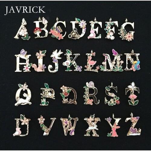 26 Letters Initial A-Z Alphabet Charms Pendant Garden Fairy Tale Craft Tool DIY Pendant Accessories Jewelry Making Tool