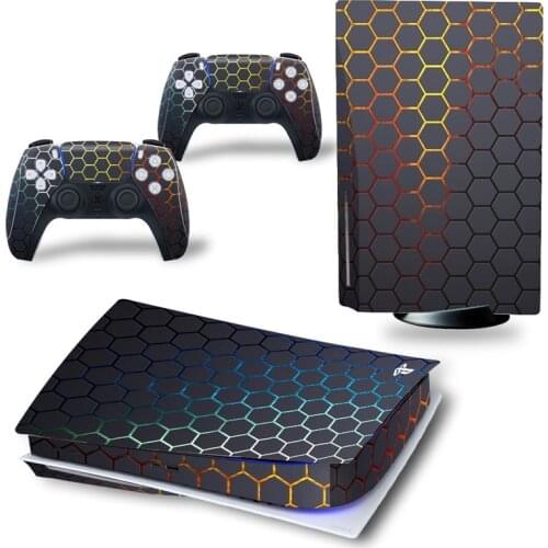PS5 Skin Sticker Decal Cover for PlayStation 5 Console and 2 Controllers PS5 Skin Sticker Vinyl (Disk version