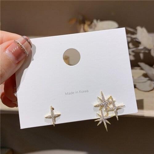 Earrings for Women Shining Star Crystal Earrings Elegant High Sense Fashion Jewelry Wholesale