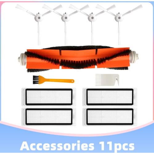 Replacement of Main Brush Side Brushes Hepa Filter Cover Set for Xiaomi Mijia 1 / 1S Roborock S4 S5 S50 S55 S6 Xiaowa E25E35