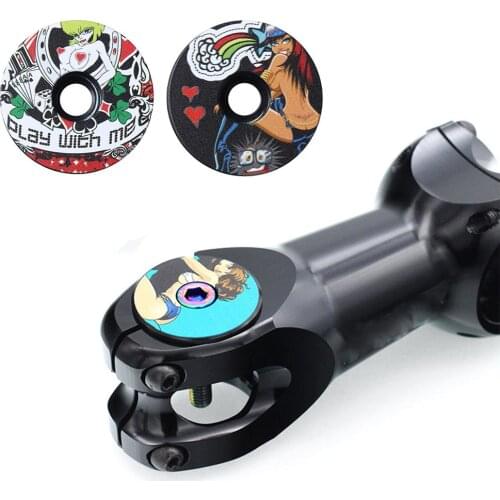 Bike Headset Screws Top Cap Cover Aluminum Alloy Mountain Road Bicycles Bowl Cover + Screw Cycling Accessor Set