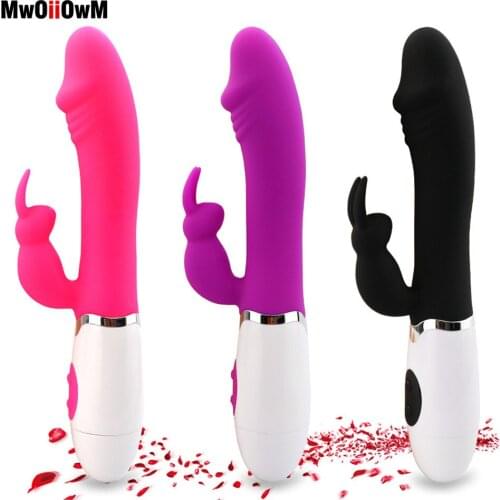 MwOiiOwM Rabbit G Spot Dildo Vibrator for Women Dual Vibration Waterproof Female Vagina Clitoris Massager Sex Toys For Women