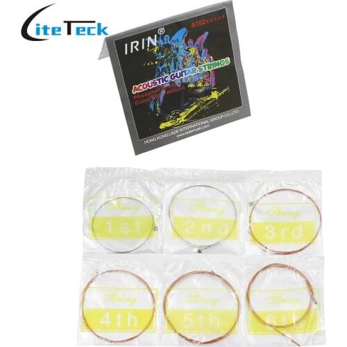 High Quality 6pcs Acoustic Guitar Strings String Set Steel Phosphor Bronze Color Alloy Wound 1st-6th (.011-.052)