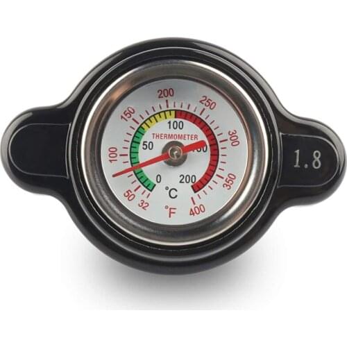 High Pressure Radiator Cap with Temperature Gauge, 1.8 Bar Radiator Cap 25.6Psi for Honda, Kawasaki, Suzuki, Yamaha