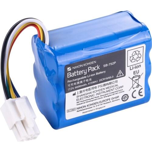 High Quality Imported 2ICR18/65-3 Battery Cells SB-752P Battery For Nihon Kohden SB-752P SVM-7501 Vital Signs Monitor Battery