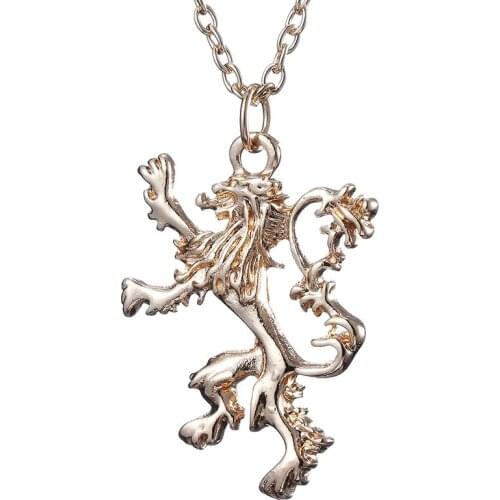Top Quality Pendant Gold Plated Lion Tiger Power Figure Game Necklace Pendants Jewelry Gift