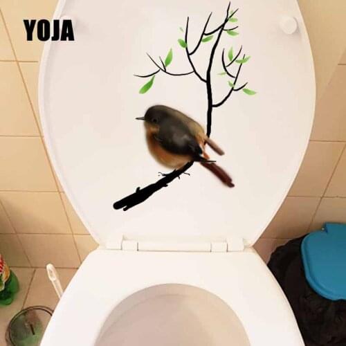 YOJA 16.6X24CM Hand Painted Wall Sticker Mural Painting Ancient Wind Birds Living Room Home Decor Toilet Decal T5-0702
