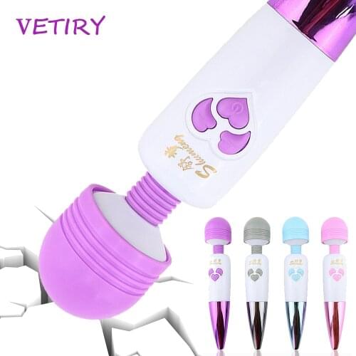 USB Charged AV Vibrators Clit Vibration Female Vagina Magic Wand Sex Toys for Women Adults G Spot Vibrating Dildo for Woman