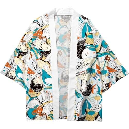 2021 Plus Size XXS-6XL 5XL 4XL 3XL Loose Japanese Cardigan Women Men Harajuku Haori Kimono Cosplay Tops Blouse Yukata Clothing