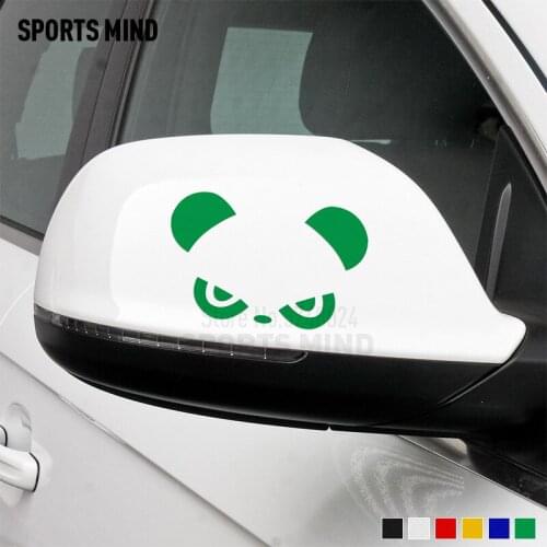 1 Pair Customization Panda Rear view Mirror Car Sticker Decal Car Styling For VW Volkswagen Renault seat Nissan Opel accessories