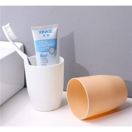 1pc Bathroom Toothbrush Water Cup Round Shape Tooth Brushing Cup Portable Travel Household Washing Cup