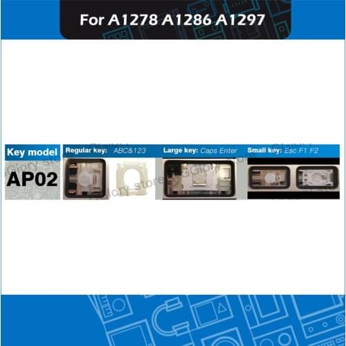 10set/Lot AP02 Keycap for Macbook Pro A1278 A1286 A1297 Keycaps + Crowbar US UK French Russian German Danish Swedish