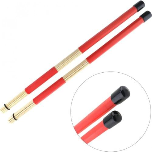 2pcs! 40cm Wooden Rods Rute Jazz Drum Sticks Drumsticks Percussion Instruments Accessories for Drum Set