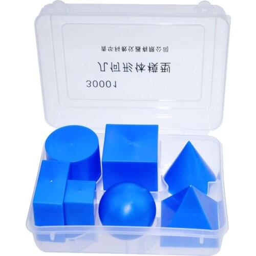 7pcs 3D Geometric Blocks Mathematics Teaching Aid Math Early Learning Educational Toys Birthday Gift for Children Toddler Kids