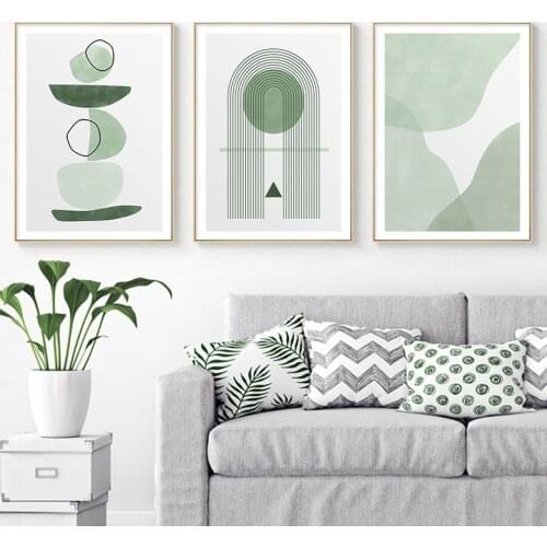 Abstract Color Block Geometric Wall Art Canvas Painting Nordic Posters And Prints Wall Pictures For Living Room Vintage Decor