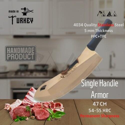 ATASAN Cleaver Curved Chef Knife Kitchen Knives Handmade High Quality Professional Stainless Steel Steak Mince Knife Kebap