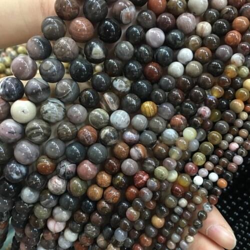 Natural stone Beaded 4/6/8/10/12mm Round Isolation loose beads for Jewelry Making DIY Necklace Bracelets Accessories