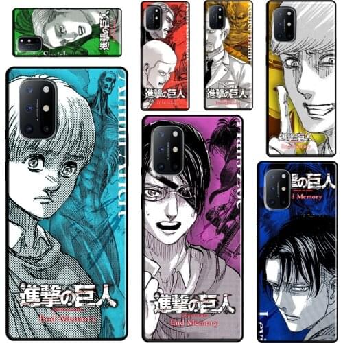 Attack on Titan anime For OnePlus 9 Pro 7 8 Pro 7T 8T 9R Case For Realme 8 Pro GT C3 C15 C21 Q3 6 7 Pro 7i Cover