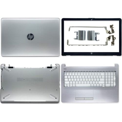 New For HP 15-BS 15-BW 15Q-BU 15-BS070WM 924892-001 Laptop LCD Back Cover Front Bezel Hinges Cover Palmrest Bottom Case Silver