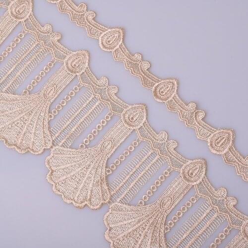 Cusack 2 yards 3.0 12.5 cm Scallop Tassel Lace Trim Ribbon Applique for Home Textiles Garments Trimmings DIY Crafts Lace Fabric