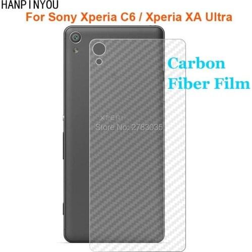 For Sony Xperia XA Ultra / C6 6.0" New Durable 3D Anti-fingerprint Transparent Carbon Fiber Back Film Rear Screen Protector
