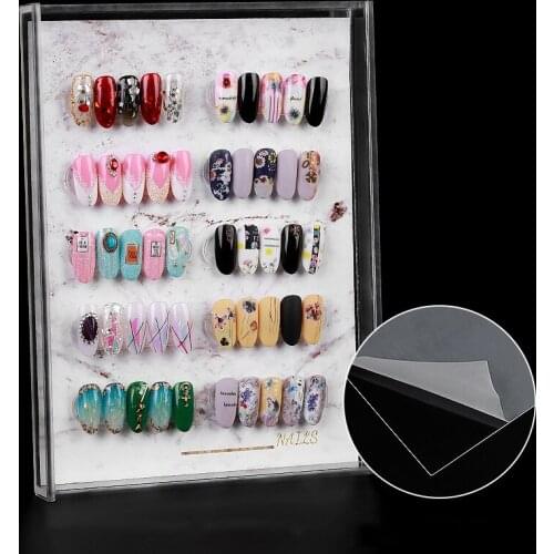 Acrylic Fake Nail Tips Storage Case Nail Gel Polish Color Display Stand Nail Art Decoration Container Nail Design Tools
