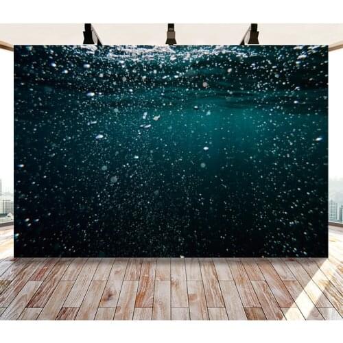 Blue Bubbles Below The Sea Surface Backdrops Artistic Photos Background Decorations for Beach Holiday Theme Photography Props