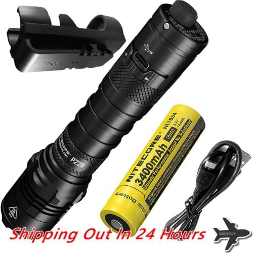 NITECORE Spotlight P22R 3400mAh Battery Ultimate Performance USB Rechargeable LED Flashlight 1800 Lumens Outdoor Hunting Camping