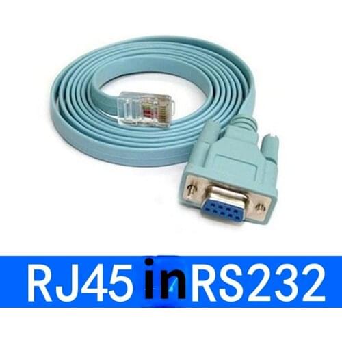 For Cisco Console Cable RJ45 Cat5 Ethernet to Rs232 DB9 COM Port Serial Female Routers Network Adapter Cable Blue 1.5m 6Ft