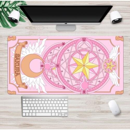 Anime Cardcaptor Sakura Mousepad Locking Edge Laptop Notebook Desk Mat Gamer Cute 60x30cm kawaii Large Gaming Mouse Pad