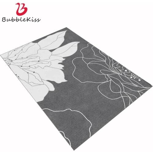 Bubble Kiss Carpets For Bed Room Modern Minimalist Geometric Style Long Carpet Off-White Flower Pattern Decor Living Room Rug