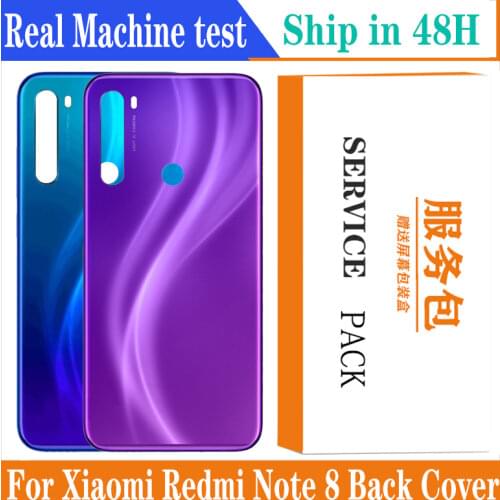 For Xiaomi Redmi note 8 Battery Cover Back Glass Panel Rear Housing case For Redmi note 8 Back battery Cover door