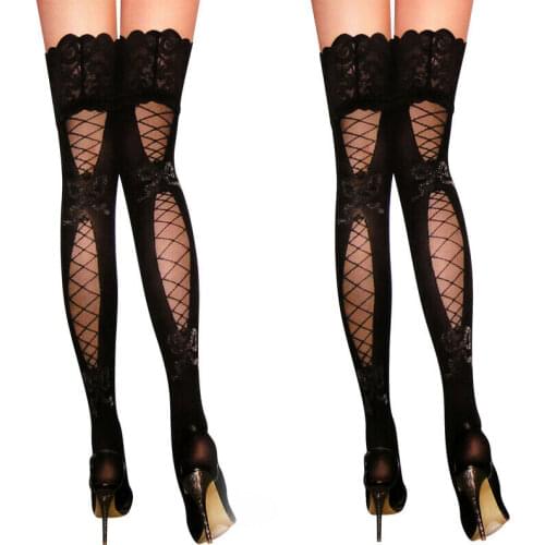 Fashion Women Stockings Hollow Net Ladies Sexy Lingerie Soft Over Knee Long Boot Thigh High Skinny Warm Stockings Leggings