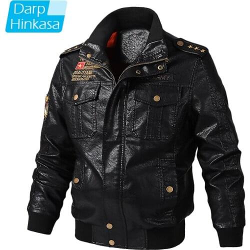 Men Brand Motor Retro PU Leather Jacket Men Big Size 6XL 2020 Winter Fashion Locomotive Warm Fleece Leather Jacket Coat Men