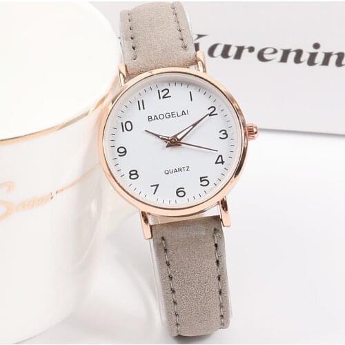 New arrival Fashion Simple Casual Ladies Watches women Leather bracelet Wristwatch Retro numberal Female Clock Relogio Montre