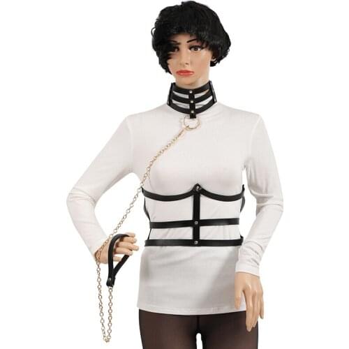 New Listing Sexy Women Body Bondage Harness Bra Chest Bondage Erotic Lingerie Cage Bra Gothic Garter Belt Suspenders Adult Toys