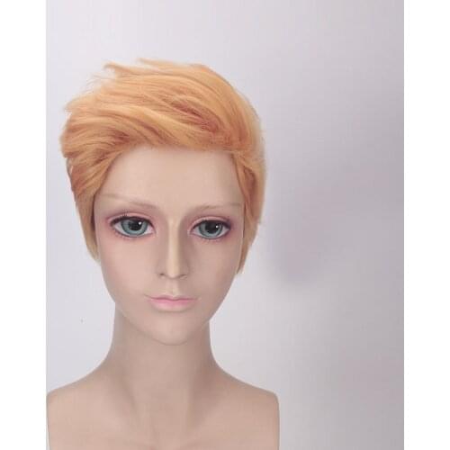 Acting As A Foreigner Wig European And American COS Male Short Curly Hair Trump Wig Golden President Donald Trump