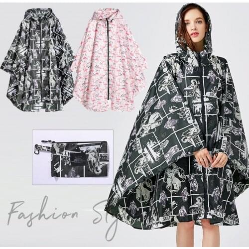 Fashion Adult Cloak Raincoat Tide Windbreaker Men And Women Couples Light And Large Size Hiking And Cycling To Play With Water C