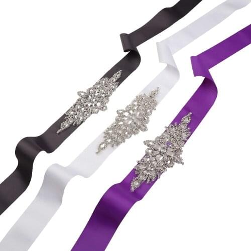 High Quality Dazzling Glass Crystal Rhinestone Bridal Belt with Crystals for Wedding Dress Luxury Wedding Belt Bridal Sash