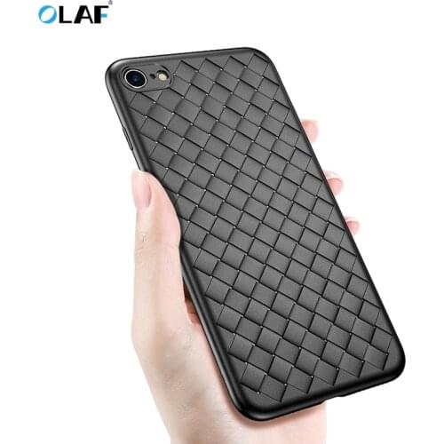 Storage Clearace Sale Breathable Case For iPhone 7 8 Plus Soft Leather TPU Weaving Cover For iphone 6 6S Silicone Funda Shell