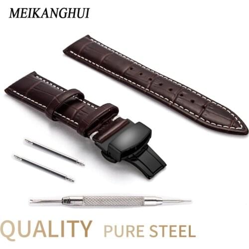 Generic Genuine Cow Leather Strap Watchband for Women Waterproof Belt 12 13 14 15 16 17 18 19 20 21 22 23 24 mm Watches Bands
