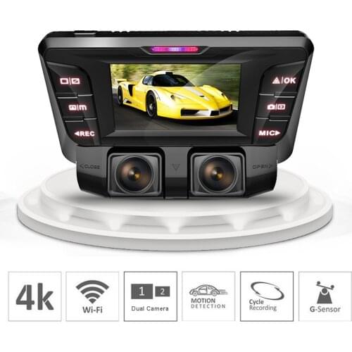 4K Dash Cam Hidden Wifi Car DVR Camera Dual Mirror 1080P Suitable for SONY IMX323 Car Video Recorder Inside and Outside the Car