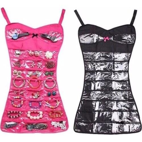 30 Pockets Double Side Jewelry Storage Bag Organizer Display Closet Hanging Dress Holder Earring Necklace Ring Bracelet Case