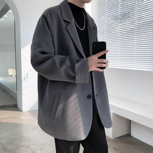 Light luxury niche high-end coat mens Korean mid-length coat spring and autumn windbreaker