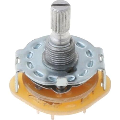 Shaft Panel Mount 2P5T Rotary Switch Selector Band 2 Pole Position 5 RS25