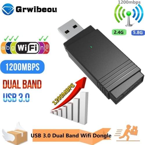 Wifi USB Wifi Adapter 5Ghz Wi fi USB Adapter AC 1200Mbps Wi-fi Adapter Dual Band USB 3.0 Ethernet 2.4G 5G Wifi Antenna For PC