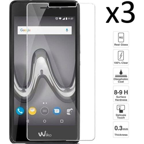 Wiko Jerry 3/Tommy 3 Set 3 pieces tempered glass screen protector anti-scratch ultra thin easy to install