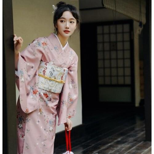 Japanese Traditional Kimono Harajuku Dresses Haori Long Robes Yukata Ao Dai Dress Cosplay Costumes Oriental Yukata Pajamas 11502