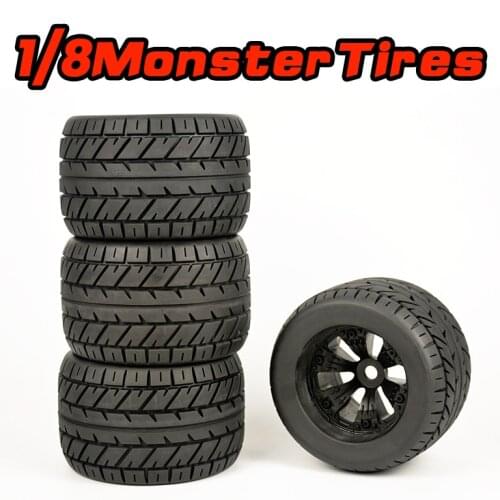 1/8 RC Remote Control Model Cars Monster Bigfoot Flat Sports Tire Road Tires Wheel 17mm Adapter 165mm*104mm Modified Parts A8021